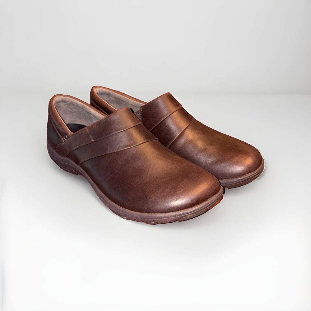 Merrell Dassie Stitch Slip On Leather Shoes Brown Comfort Loafers Women’s 10.5 W